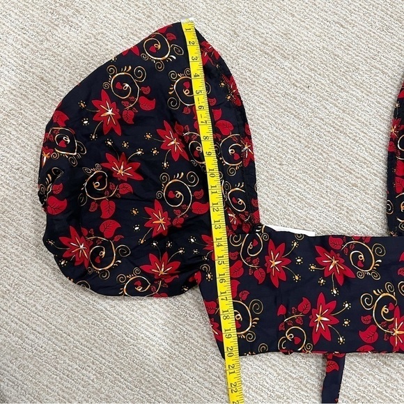 GRASS Fields Puff Sleeve Crop Front Tie Top - Picture 6 of 10